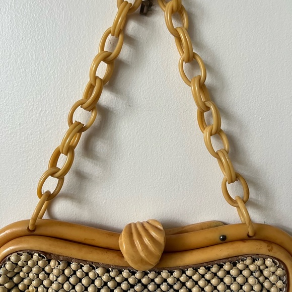 Vintage Whiting and Davis Co. Mesh Top Handle Bag 1930’s Art Deco Antique Purse - Picture 2 of 10